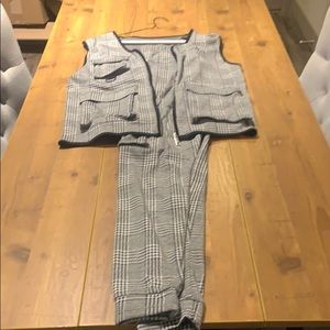 Herringbone Vest and Jogger Set